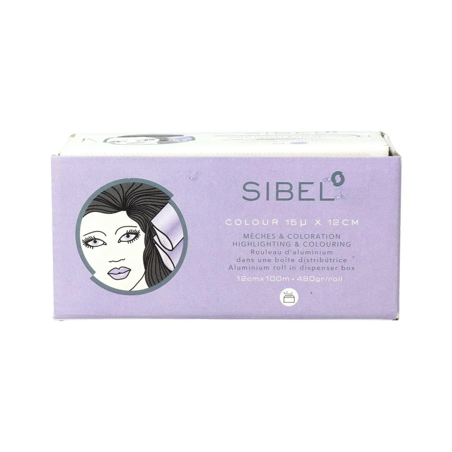 Sibel High Light Carta Alluminio 15 Micron 12 cm Lilla - Sinelco
