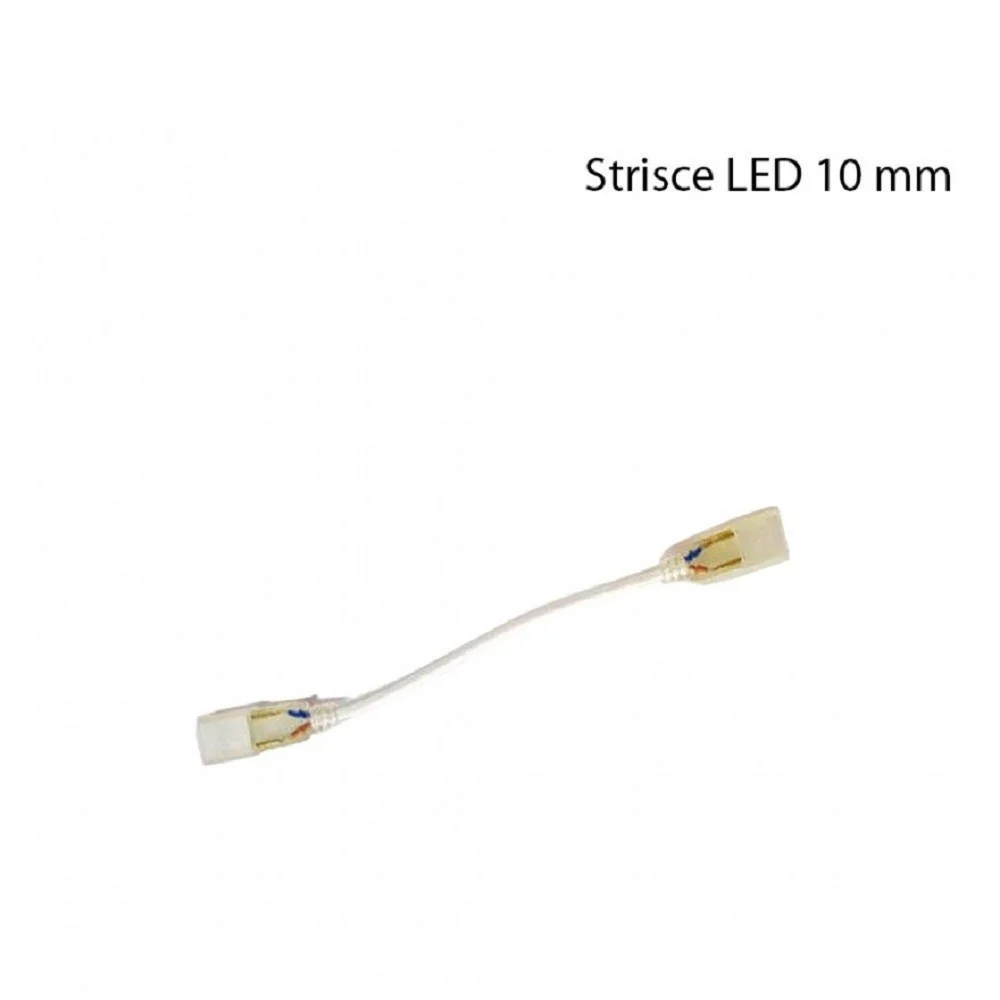 20PZ CONNETTORE FLESSIBILE PER STRISCE LED DA 10 MM 220V STRIP LED 220L-10MM