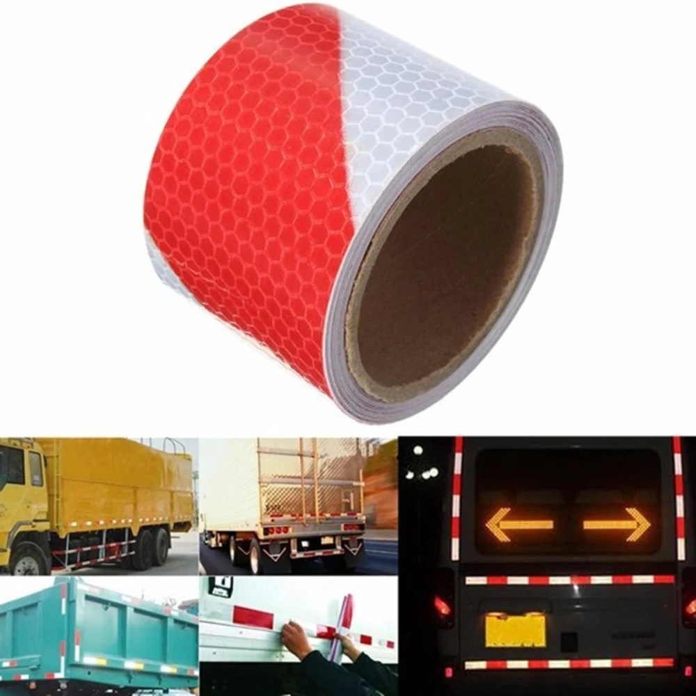 25 METRI NASTRO ADESIVO CATARIFRANGENTE AUTO CAMION ROSSO BIANCO ALTA VISIBILITÁ - TrAdE Shop Traesio