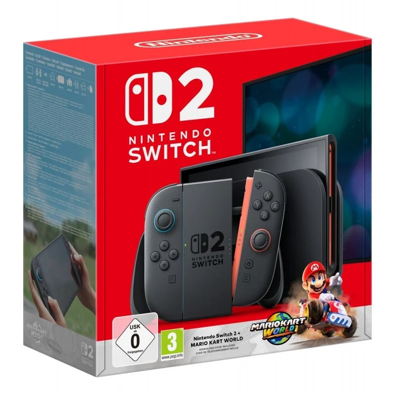 Console Nintendo Switch 2 con Mario Kart World, HDR10 120 Hz, Joy‑Con Innovativi, Memory espandibile