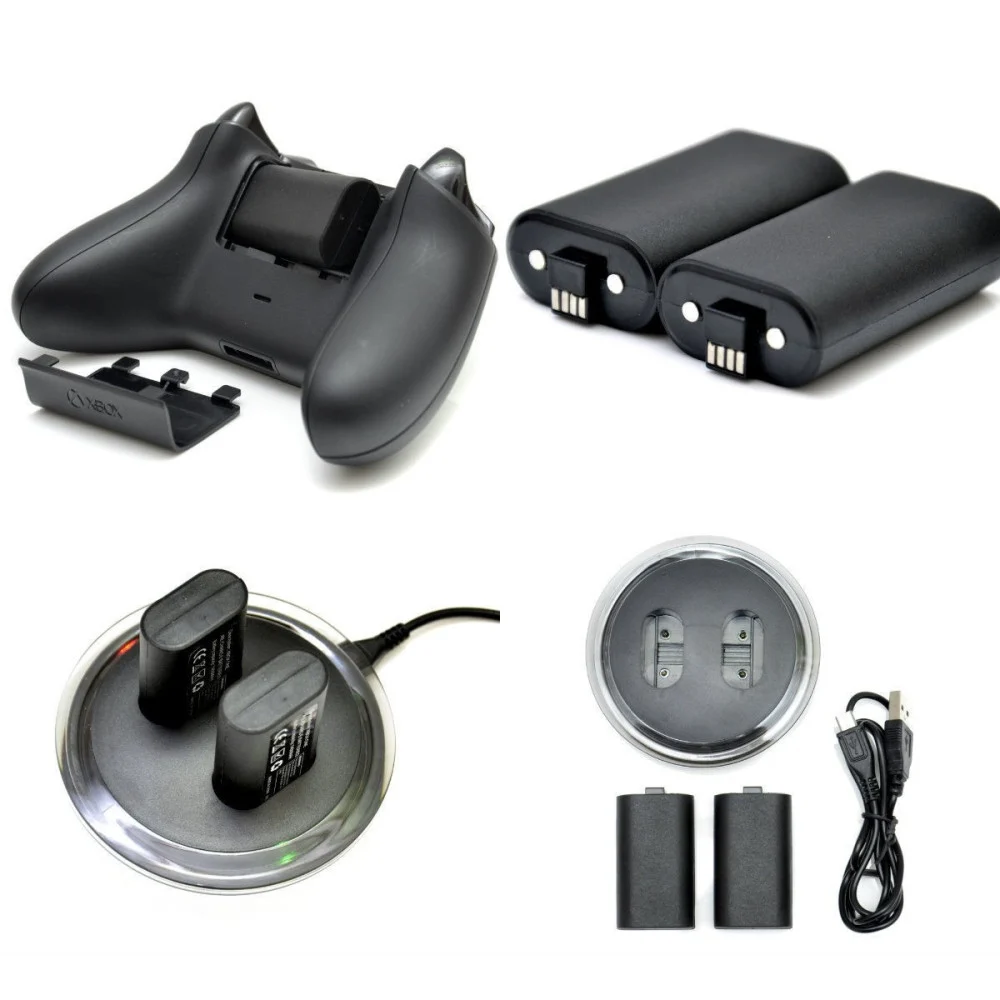 2x BATTERIA RICARICABILE + DI RICARICA DOCK STAZIONE PER XBOX ONE JOYSTICK - TrAdE Shop Traesio