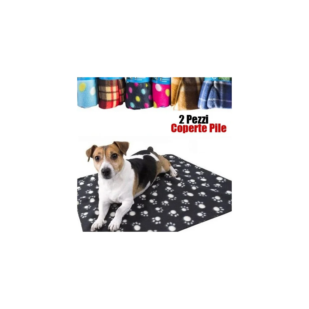 2X PLAID COPERTA PILE X CANI GATTI 80X120CM COPRI DIVANO COPRISEDILE VARI COLORI - TrAdE Shop Traesio