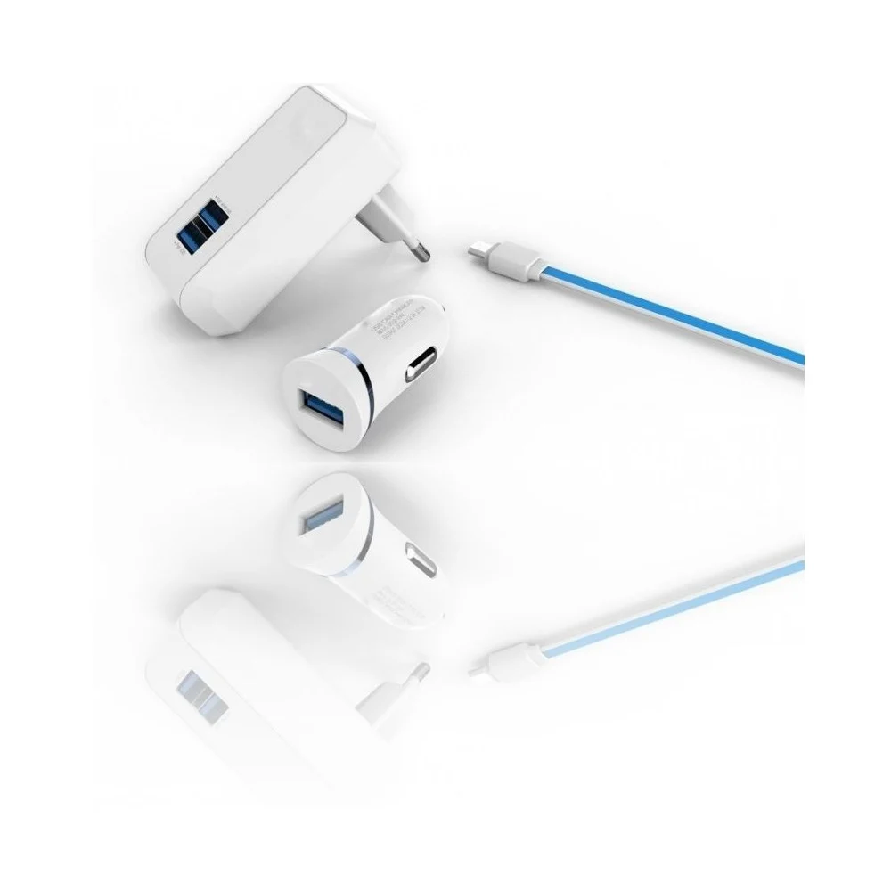 3 IN 1 SPINA ALIMENTATORE CON 2 PORTE USB ADATTATORE SMARTPHONE CELLULARE - TrAdE Shop Traesio