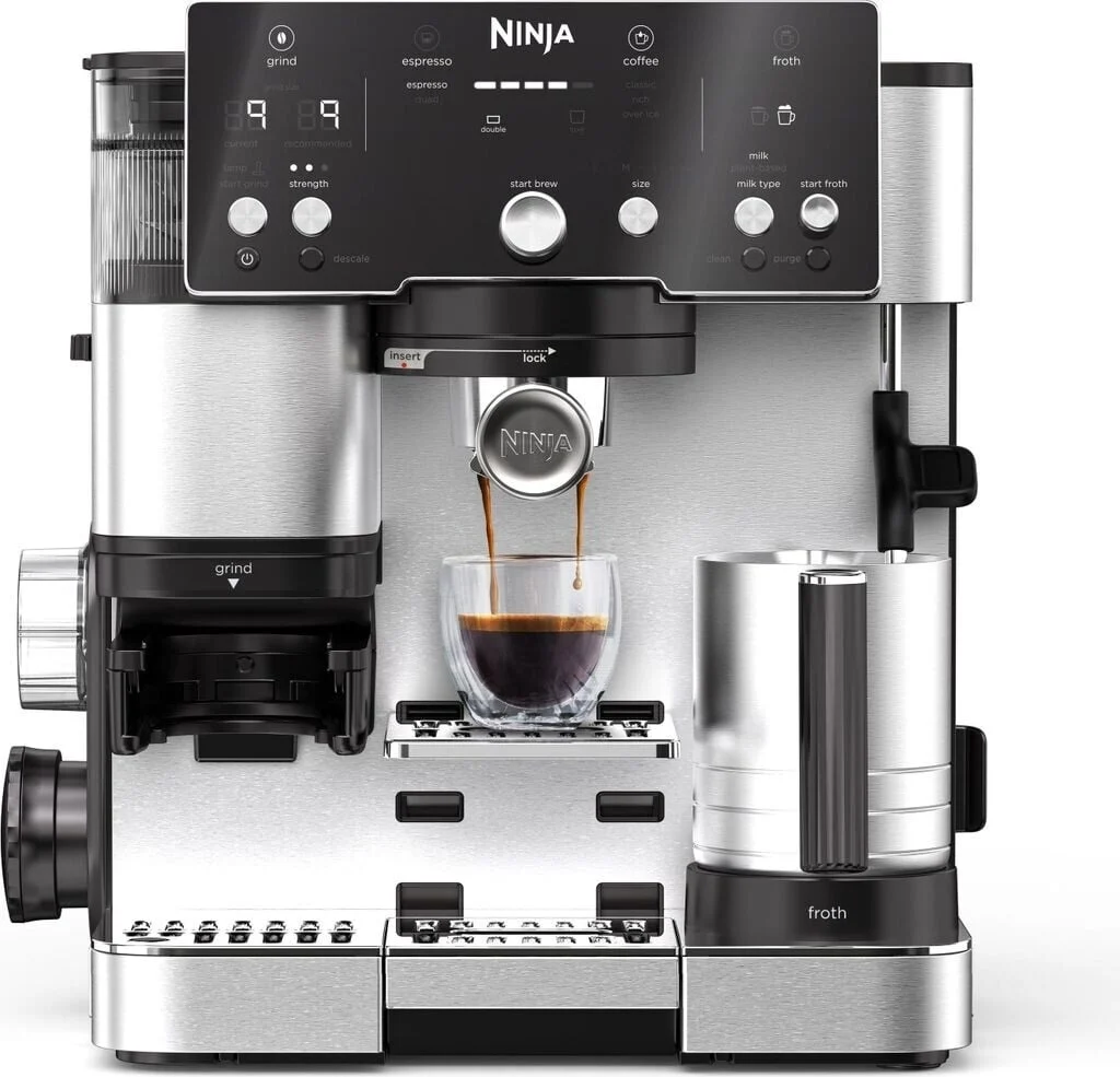 NINJA ES501EU Luxe Essential 2-in-1 Espressomaschine Silver