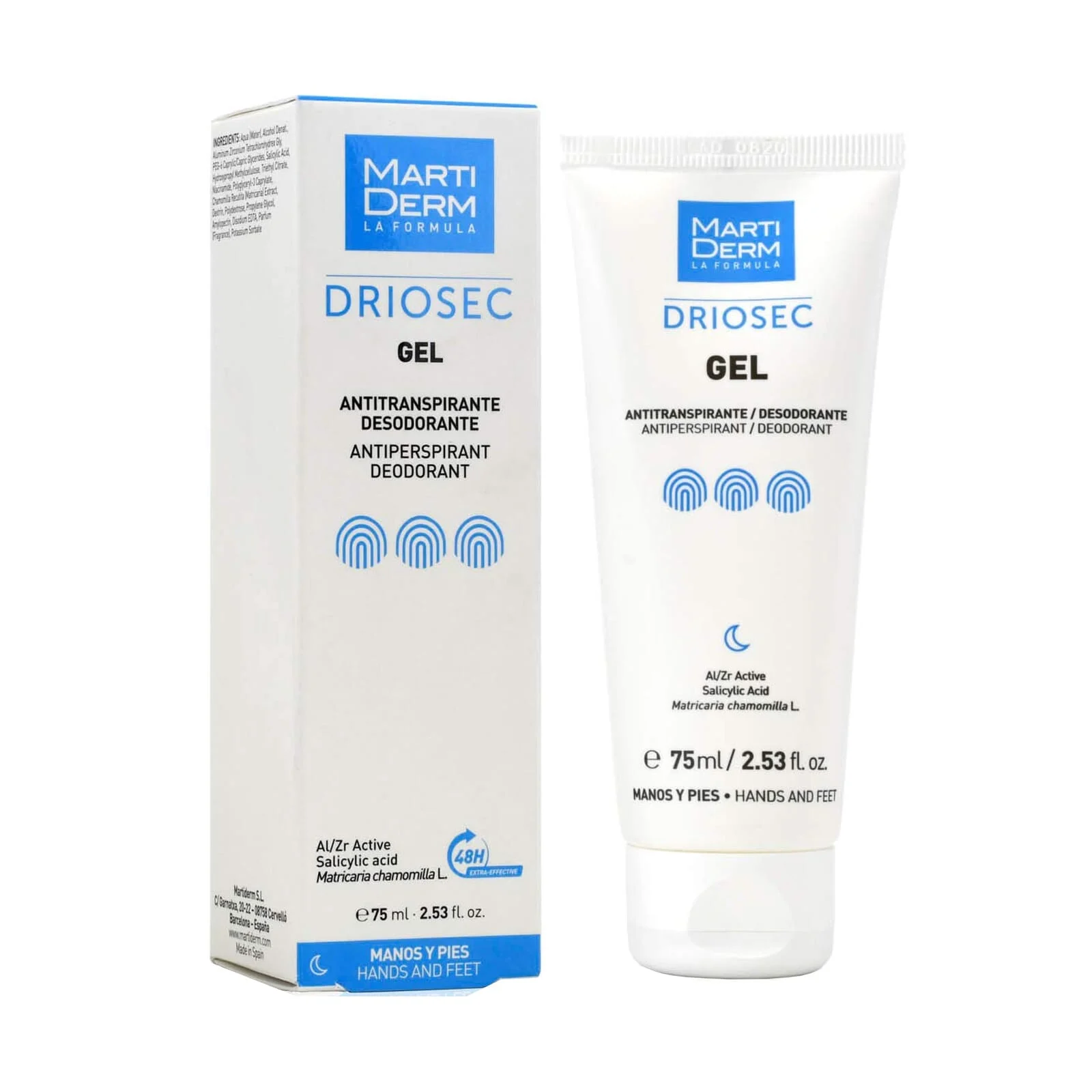 Driosec Gel Deodorante Antitraspirante 75 ml - Martiderm