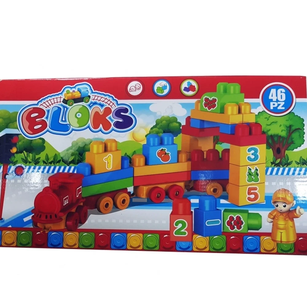 46PZ. TRENO TRENINO MATTONCINI NUMERI FRUTTA BLOCCHI SVILUPPO OPERAZIONI GIOCO - TrAdE Shop Traesio