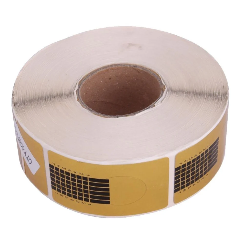 5 ROTOLI 2500 CARTINE ORO NAIL ART ALLUNGAMENTO RICOSTRUZIONE UNGHIE TIPS SAGOME - TrAdE Shop Traesio