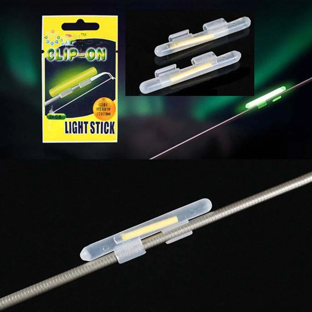 50 LUCE STICK PUNTA CLIP-ON 2.0-2.6MM BASTONCINI LUMINOSI CANNA PESCA INDICATORE