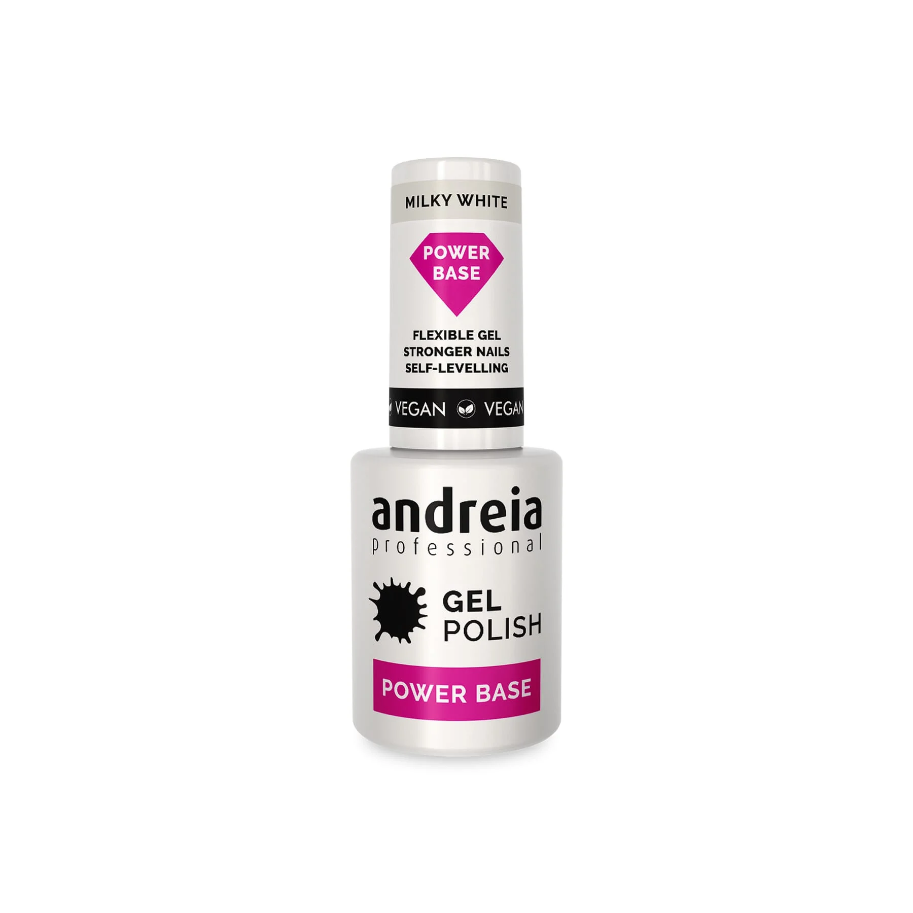 Professional Gel Polish Power Base #Milky White - Andreia