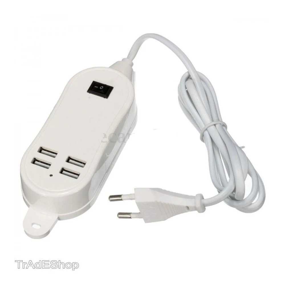 5A 3A 4 PORTO USB DA MURO CARICABATTERIA ADATTATORE ALIMENTAZIONE PER SMARTPHONE - TrAdE Shop Traesio
