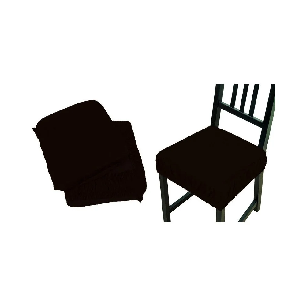 6 COPRI SEDIA MARRONE FASCIA ELASTICO CUSCINO PER SEDIE IMBOTTITO SFODERABILE - TrAdE Shop Traesio