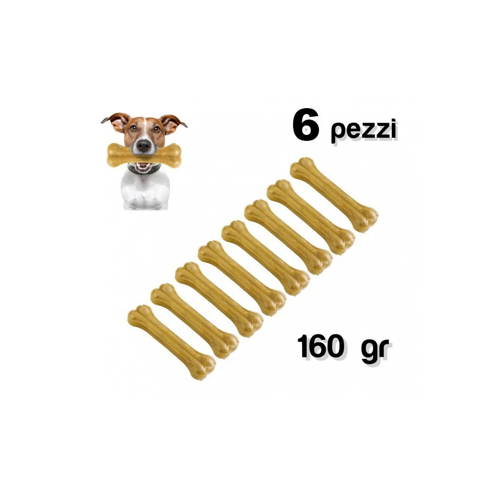 6 PZ SNACK A FORMA DI OSSO ANTISTRESS PER CANI DI PICCOLA MEDIA TAGLIA 8 CM - TrAdE Shop Traesio