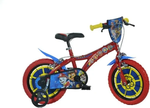 BICICLETTA 14 POLLICI PAW PATROL UNISEX CON ROTELLE - KOMBO