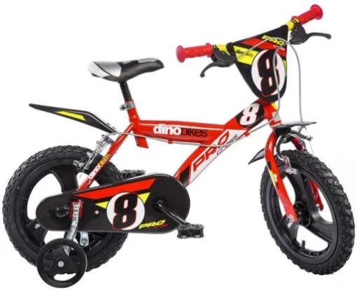 BICICLETTA 16 POLLICI ROSSA BAMBINO MTB MOUNTAIN BIKE CON ROTELLE - KOMBO