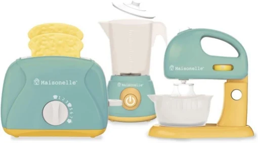 MAISONELLE - MINI ELETTRODOMESTICI DA CUCINA COMBO PACKMINI ELETTRODOMESTICI CON FUNZIONI: IMPASTATRICE 18 X 11.5 X 19 CM FRULLATORE 12.5 X 11 X 20.5 CMTOSTAPANE 19 X 9 X 13 CM