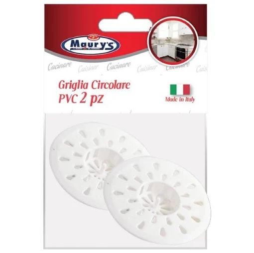 MAURY' S GRIGLIA CIRCOLARE PER LAVANDINO IN CONFEZIONE DA 2 PEZZI IN PLASTICA - BRIXO