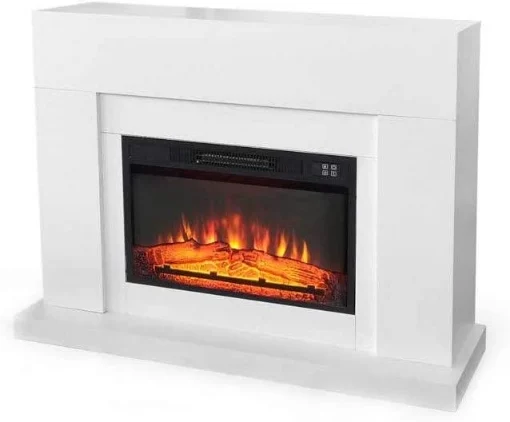 CAMINETTO ELETTRICO AD ARIA CALDA CON EFFETTO FIAMMA 115 X 33 X H80 CM - NIKLAS