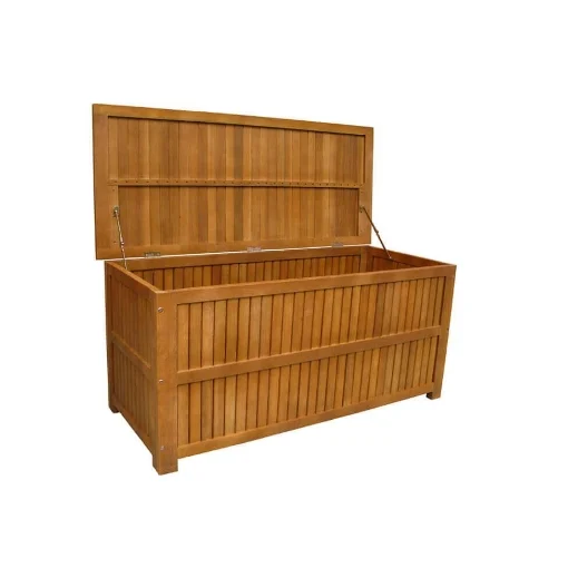 BAULE CONTENITORE IN LEGNO MASSICCIO DI ACACIA 130 X 55 X H59 CM OKX - MAURY'S
