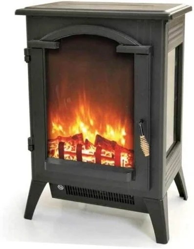 CAMINETTO ELETTRICO AD ARIA CALDA CON EFFETTO FIAMMA 42 X 32 X H59 CM - HIGH-TECH