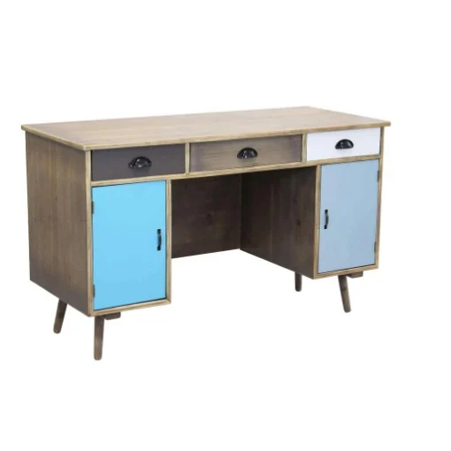 SCRIVANIA BREMA CON 3 CASSETTI COLORATI 121 X 50,5 X H75 CM - MAURY'S