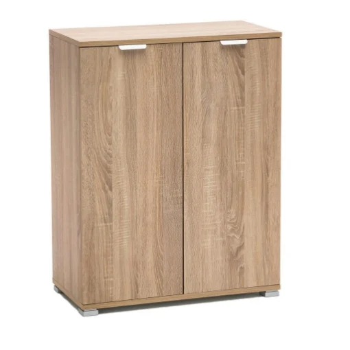 MOBILETTO BASIC A 2 ANTE IN LEGNO NATURALE CON 2 RIPIANI 60 X 38 X 85 CM - MAURY'S