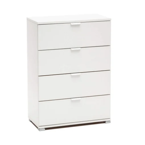 CASSETTIERA BASIC CON 4 CASSETTI IN COLORE BIANCO 60 X 38 X H 85 CM - MAURY'S