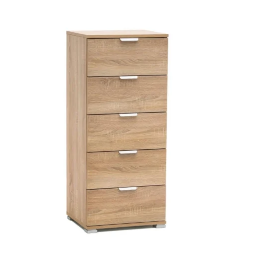 CASSETTIERA CON 5 CASSETTI IN LEGNO NATURALE 45 X 38 X H103 CM - MAURY'S