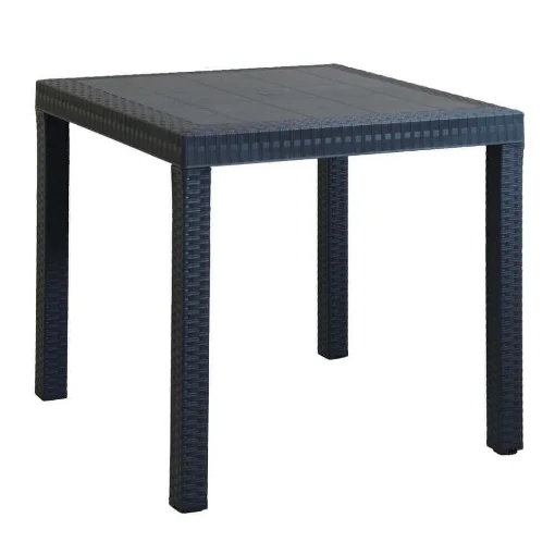 TAVOLO DALLAS 80 X 80 X 74 CM IN RESINA E POLYRATTAN ANTRACITE - MAURY'S