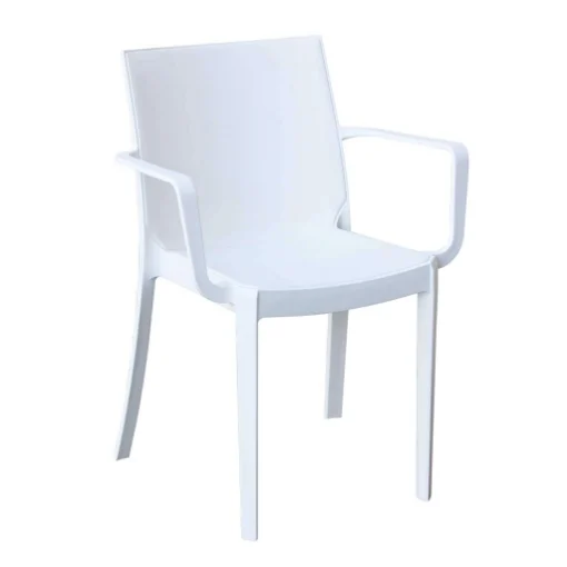 POLTRONA VICTORIA IN PLASTICA BIANCO 55 X 58 X H82 CM - MAURY'S