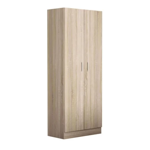 ARMADIO LEOPOLD A 2 ANTE IN LEGNO DI QUERCIA CHIARO 80 X 52 X H180 CM OKX - MAURY'S