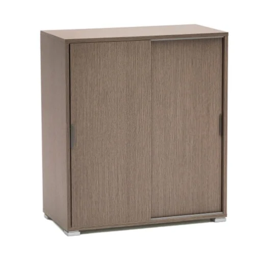 MOBILETTO CON 2 ANTE SCORREVOLI ROVERE GRIGIO 75 X 38 X H85 CM - MAURY'S