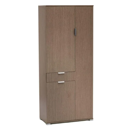 ARMADIO CON 3 ANTE E 1 CASSETTO ROVERE GRIGIO 75 X 38 X H174 CM - MAURY'S