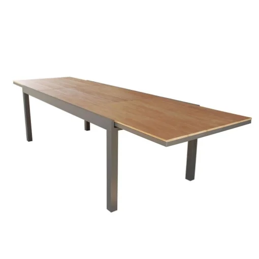 TAVOLO CAYMAN ALLUNGABILE IN ALLUMINIO TAUPE 200/300 X 95 X H75 CM - MAURY'S