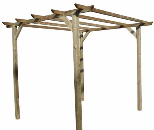 PERGOLA GAZEBO IN LEGNO DI PINO IMPREGNATO 300 X 300 X H250 CM - KOMBO