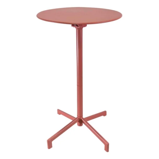 TAVOLO ALTO VEGA IN ACCIAIO TONDO 60 X H74 CM IN COLORE ROSSO - MAURY'S