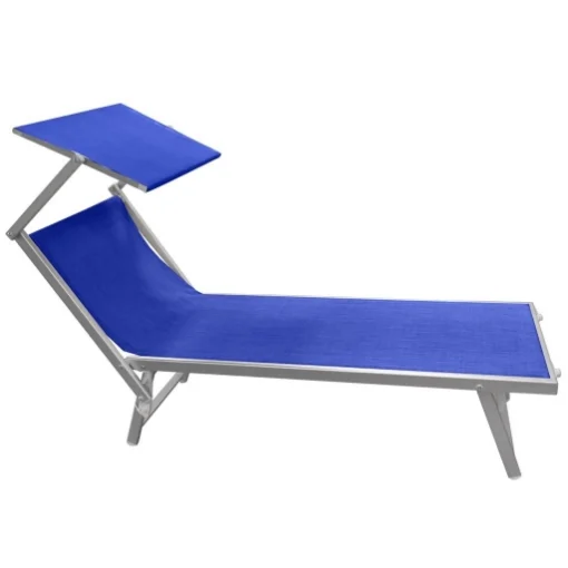 MAURY'S LETTINO STABILIMENTO IN ALLUMINIO E TEXTILENE IN COLORE BLU - CREARE ITALIA