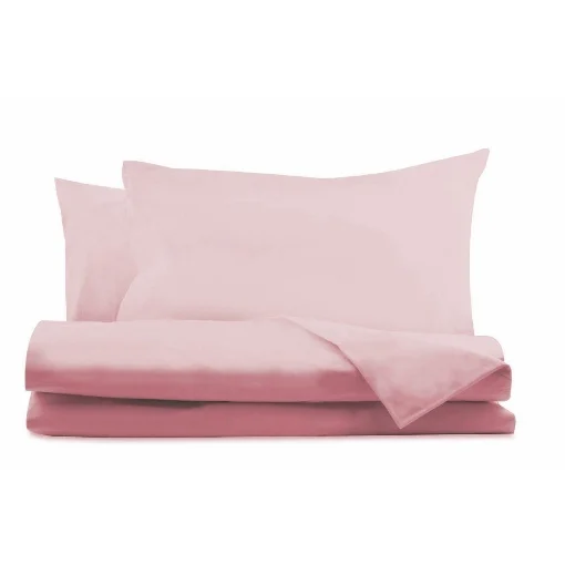 COMPLETO LETTO SINGOLO IN COTONE ROSA ANTICO 115 GSM - GALILEO
