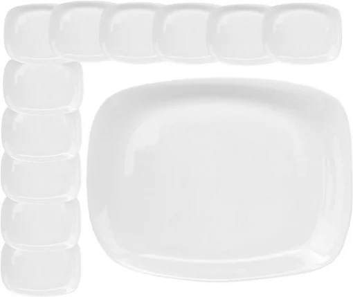 SET DA 12 PIATTO RETTANGOLARE PIANO LINEA PARMA GRANDE 24 X 34 CM - BORMIOLI ROCCO