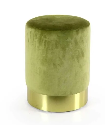 POUF IN VELLUTO CON BASE ORO 32 X H37 CM IN COLORE VERDE - MAURY'S