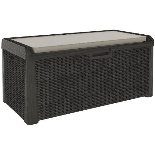 SANTORINI PLUS BAULE CONTENITORE MULTIUSO IN RESINA 147 X 72 X H 65 CM - BRIXO