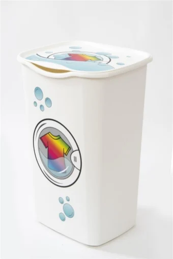 PORTABIANCHERIA CON COPERCHIO PER PANNI COLORATI LAUNDRY 50LT - BELLI E FORTI