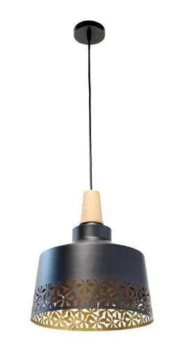 SQUARE LAMPADARIO IN METALLO 30 X 105 CM IN COLORE NERO E ORO - MAURY'S