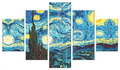 VOGUE QUADRO SU LEGNO 66X115 CM NOTTE STELLATA - LUPIA
