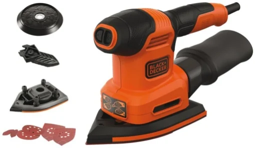 BLACK + DECKER LEVIGATRICE MULTIFUNZIONE 200 W CON IMPUGNATURA GOMMATA - HIGH-TECH