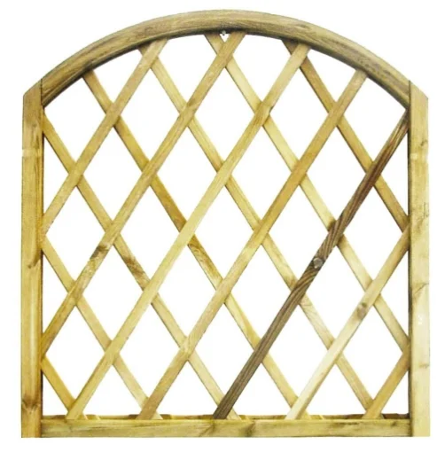 LASA PANNELLO GRIGLIATO ARCO IN LEGNO DI PINO NATURALE 90 X 90 CM - BRIXO