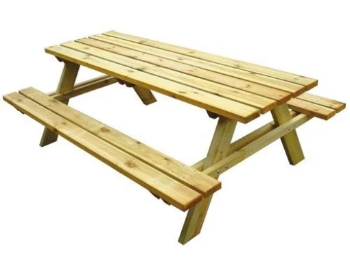 TAVOLINO DA PICNIC LASA FAMILY IN LEGNO DI PINO AUTOCLAVATO 180 X 150 X H 70 CM - PROGARDEN