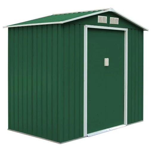 GARDEN COTTAGE METALGREEN BOX CASETTA IN LAMIERA VERDE 213 X 127 X H 195 CM - BRIXO