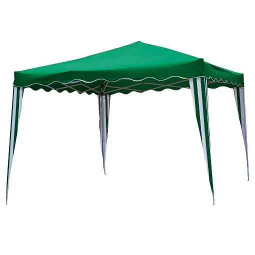 CAMEL GAZEBO PIEGHEVOLE IN ACCIAIO RICHIUDIBILE 3 X 3 METRI VERDE - GALILEO