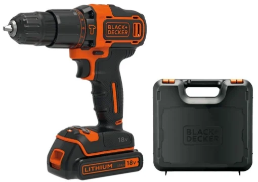 BLACK + DECKER TRAPANO AVVITATORE A PERCUSSIONE 18V BATTERIA LITIO - HIGH-TECH