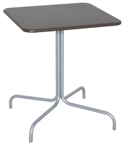 BISTROT STREET TAVOLO IN ACCIAIO 60 X 60 X H 70 CM MOKA - PROGARDEN